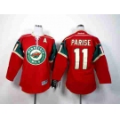 women nhl jerseys minnesota wilds #11 parise red[parise][patch A]