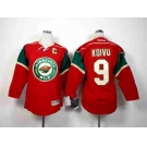 women nhl jerseys minnesota wilds #9 koivu red[patch C]