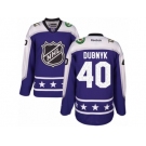 Youth Reebok Minnesota Wild #40 Devan Dubnyk Authentic Purple Central Division 2017 All-Star NHL Jersey