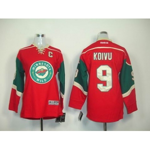 youth nhl jerseys minnesota wild #9 koivu red