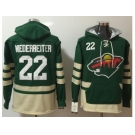 Men Minnesota Wild #22 Nino Niederreiter Green Name & Number Pullover NHL Hoodie