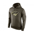 nhl jerseys minnesota wild nike green salute to service[pullover hooded sweatshirt]