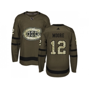 Adidas Montreal Canadiens #12 Dickie Moore Green Salute to Service Stitched NHL Jersey