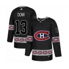 Adidas Montreal Canadiens #13 Max Domi Authentic Black Team Logo Fashion NHL Jersey