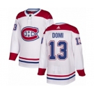 Adidas Montreal Canadiens #13 Max Domi Authentic White Away NHL Jersey