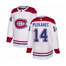 Adidas Montreal Canadiens #14 Tomas Plekanec Authentic White Away NHL Jersey