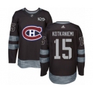 Adidas Montreal Canadiens #15 Jesperi Kotkaniemi Authentic Black 1917-2017 100th Anniversary NHL Jersey