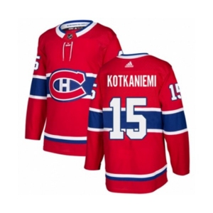 Adidas Montreal Canadiens #15 Jesperi Kotkaniemi Premier Red Home NHL Jersey