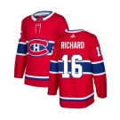 Adidas Montreal Canadiens #16 Henri Richard Premier Red Home NHL Jersey