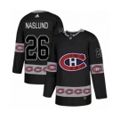 Adidas Montreal Canadiens #26 Mats Naslund Authentic Black Team Logo Fashion NHL Jersey