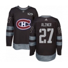 Adidas Montreal Canadiens #27 Karl Alzner Authentic Black 1917-2017 100th Anniversary NHL Jersey