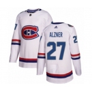 Adidas Montreal Canadiens #27 Karl Alzner Authentic White 2017 100 Classic NHL Jersey