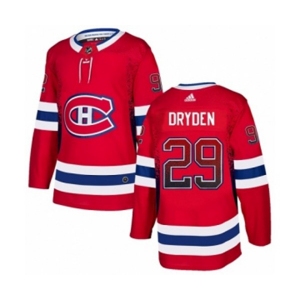 Adidas Montreal Canadiens #29 Ken Dryden Authentic Red Drift Fashion NHL Jersey