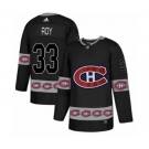 Adidas Montreal Canadiens #33 Patrick Roy Authentic Black Team Logo Fashion NHL Jersey