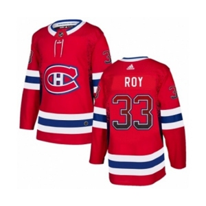 Adidas Montreal Canadiens #33 Patrick Roy Authentic Red Drift Fashion NHL Jersey