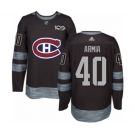 Adidas Montreal Canadiens #40 Joel Armia Authentic Black 1917-2017 100th Anniversary NHL Jersey