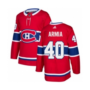 Adidas Montreal Canadiens #40 Joel Armia Authentic Red Home NHL Jersey