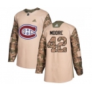 Adidas Montreal Canadiens #42 Dominic Moore Authentic Camo Veterans Day Practice NHL Jersey