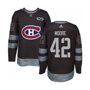 Adidas Montreal Canadiens #42 Dominic Moore Premier Black 1917-2017 100th Anniversary NHL Jersey