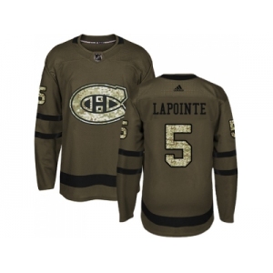 Adidas Montreal Canadiens #5 Guy Lapointe Green Salute to Service Stitched NHL Jersey