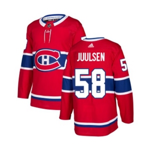 Adidas Montreal Canadiens #58 Noah Juulsen Authentic Red Home NHL Jersey