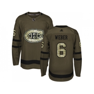 Adidas Montreal Canadiens #6 Shea Weber Green Salute to Service Stitched NHL Jersey