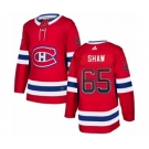 Adidas Montreal Canadiens #65 Andrew Shaw Authentic Red Drift Fashion NHL Jersey