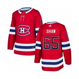 Adidas Montreal Canadiens #65 Andrew Shaw Authentic Red Drift Fashion NHL Jersey