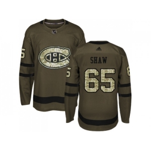 Adidas Montreal Canadiens #65 Andrew Shaw Green Salute to Service Stitched NHL Jerse