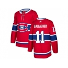 Men Adidas Montreal Canadiens #11 Brendan Gallagher Red Home Authentic Stitched NHL Jersey