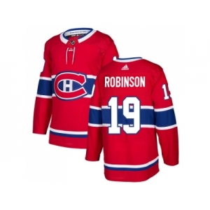 Men Adidas Montreal Canadiens #19 Larry Robinson Red Home Authentic Stitched NHL Jersey