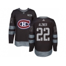 Men Adidas Montreal Canadiens #22 Karl Alzner Black 1917-2017 100th Anniversary Stitched NHL Jersey