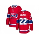 Men Adidas Montreal Canadiens #22 Karl Alzner Red Home Authentic Stitched NHL Jersey