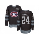 Men Adidas Montreal Canadiens #24 Phillip Danault Black 1917-2017 100th Anniversary Stitched NHL Jersey