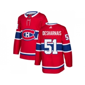 Men Adidas Montreal Canadiens #51 David Desharnais Red Home Authentic Stitched NHL Jersey