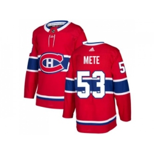 Men Adidas Montreal Canadiens #53 Victor Mete Red Home Authentic Stitched NHL Jersey