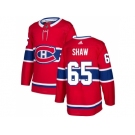 Men Adidas Montreal Canadiens #65 Andrew Shaw Red Home Authentic Stitched NHL Jersey