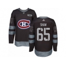 Men's Adidas Montreal Canadiens #65 Andrew Shaw Authentic Black 1917-2017 100th Anniversary NHL Jersey