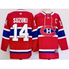 Men's Montreal Canadiens #14 Nick Suzuki Red 2024-25 Stitched Jersey
