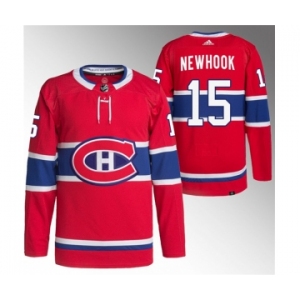 Men's Montreal Canadiens #15 Alex Newhook Red Stitched Jersey