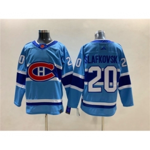 Men's Montreal Canadiens #20 Juraj Slafkovsky 2022-23 Reverse Retro Stitched Jersey