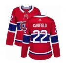 Men's Montreal Canadiens #22 Cole Caufield Red Home Authentic Women's Stitched NHL Jersey