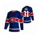 Men's Montreal Canadiens #31 Carey Price Blue 2020-21 Reverse Retro Alternate Hockey Jersey