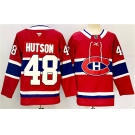 Men's Montreal Canadiens #48 Lane Hutson Red 2024-25 Stitched Jersey