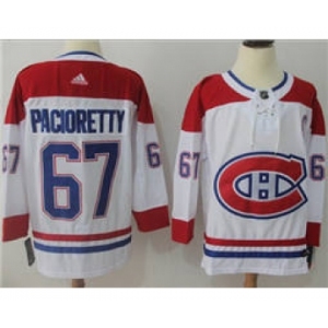 Men's Montreal Canadiens #67 Max Pacioretty White Road Stitched Hockey Jersey