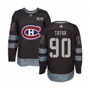 Men's Montreal Canadiens #90 Tomas Tatar Black 1917-2017 100th Anniversary Stitched Hockey Jersey
