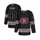 Men's Montreal Canadiens #90 Tomas Tatar Black Team Logo Fashion Stitched Hockey Jersey