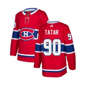 Men's Montreal Canadiens #90 Tomas Tatar Red Home Stitched Hockey Jersey