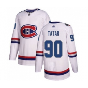 Men's Montreal Canadiens #90 Tomas Tatar White 2017 100 Classic Stitched Hockey Jersey