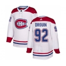 Men's Montreal Canadiens #92 Jonathan Drouin White Stitched Hockey Jersey